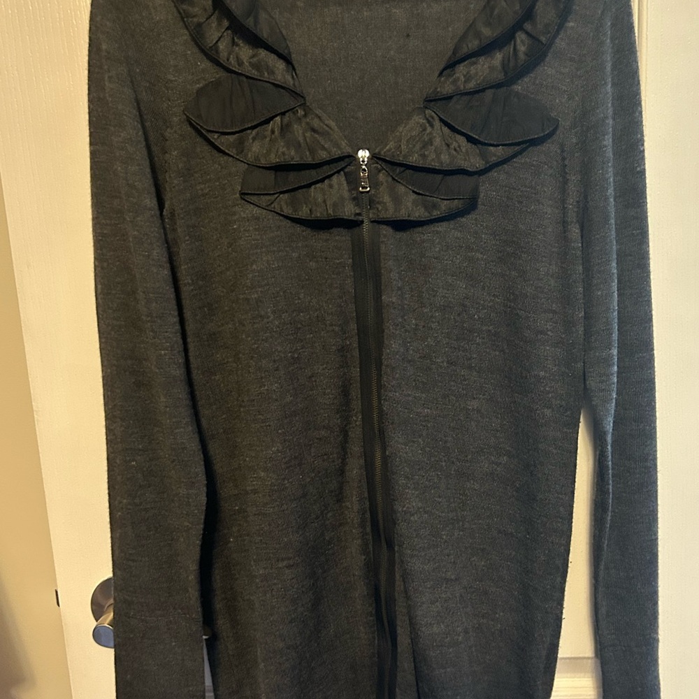 Tahari Charcoal Knit Sweater